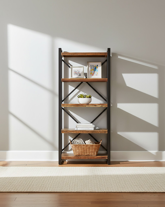 Marari Reclaimed Large Open Bookcase