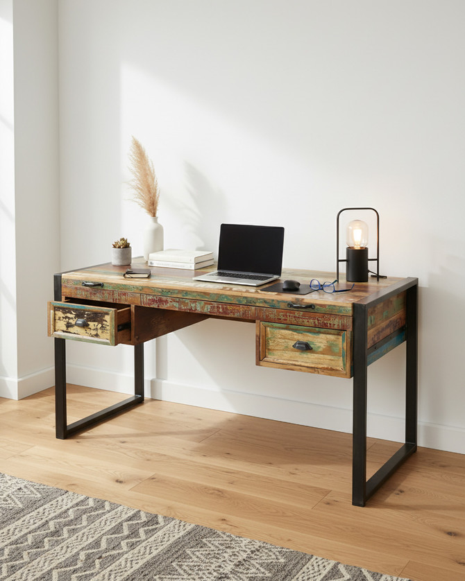 Marari Reclaimed Laptop Desk / Dressing Table