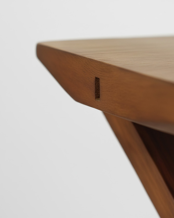 Curved Home Office Walnut Table 130cm