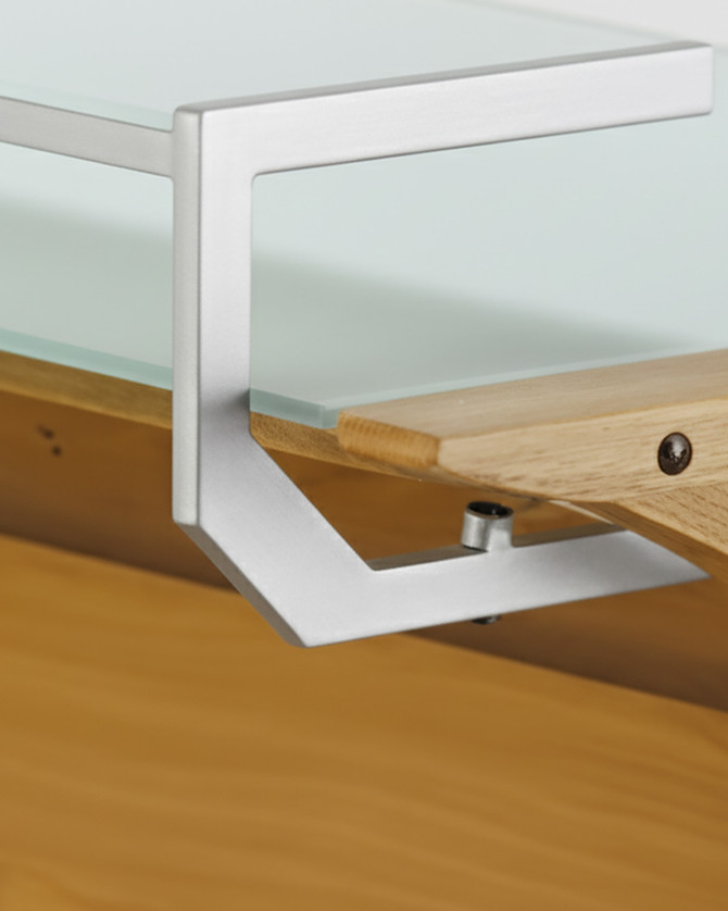 Oak 90cm Curved Home Office Desk