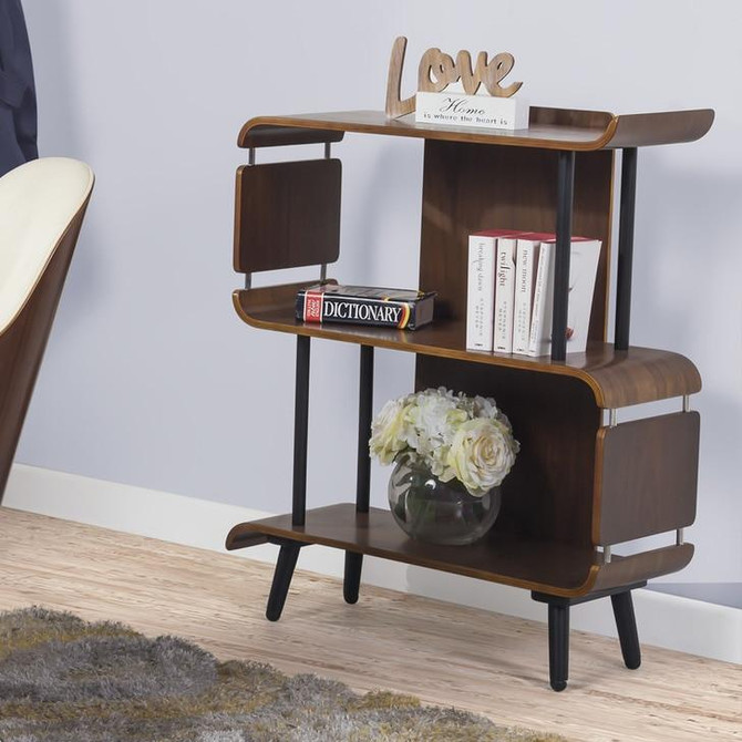 NuHolme Office Short Walnut Bookcase NUH004-WB NuHolme Office Short Walnut Bookcase NUH004-WB