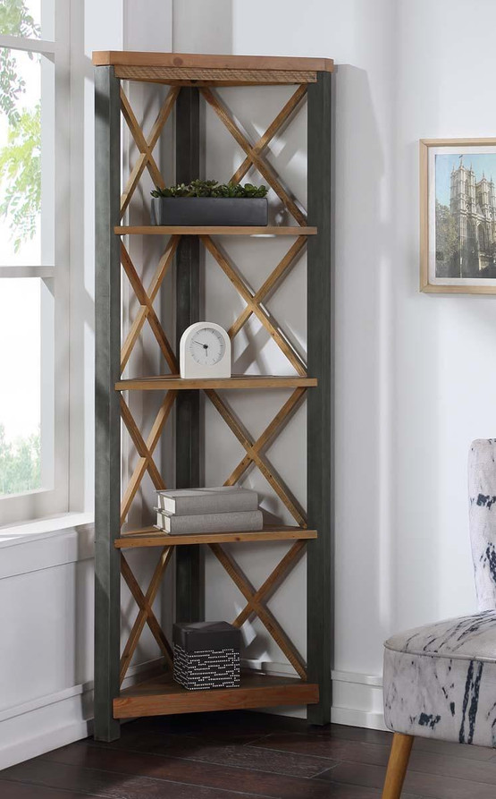 Urban Elegance Reclaimed Large Corner Bookcase VPR01C