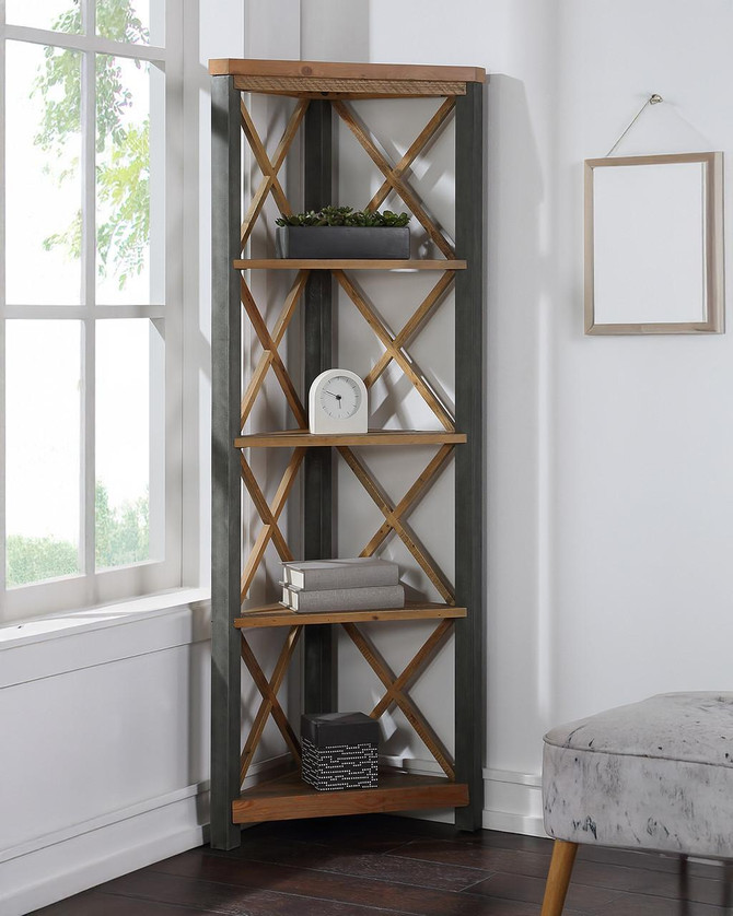 Urban Elegance Reclaimed Large Corner Bookcase VPR01C