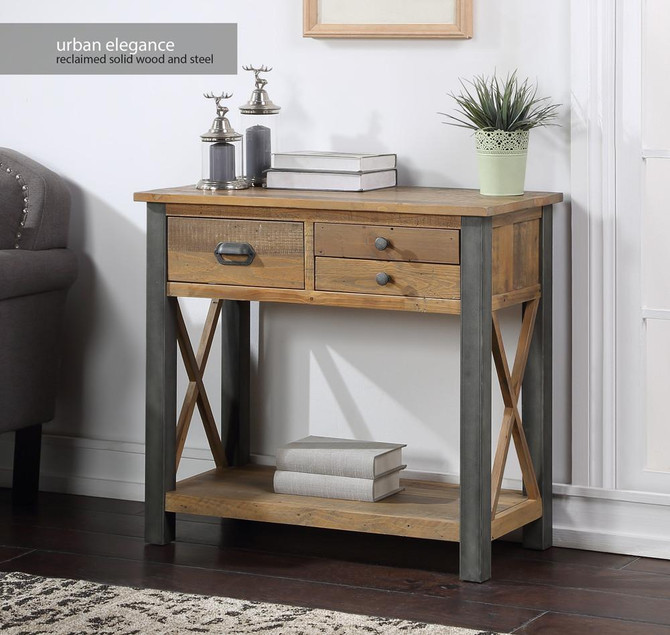 Urban Elegance Reclaimed Small Console Table VPR02B