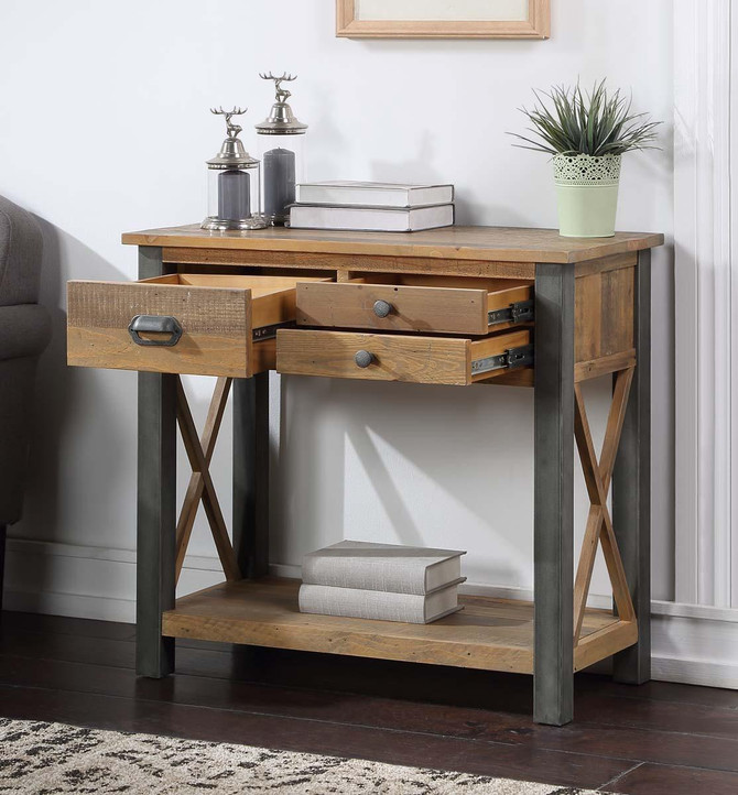 Urban Elegance Reclaimed Small Console Table VPR02B