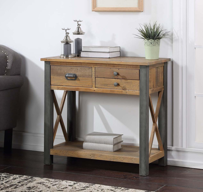 Urban Elegance Reclaimed Small Console Table VPR02B