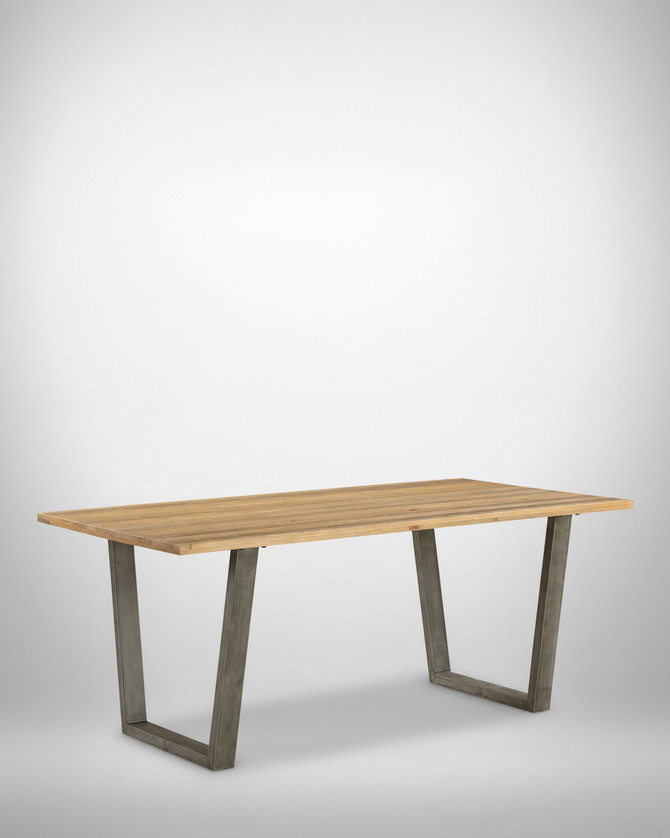 Hulstone Industrial Reclaimed Dining Table WFS-BH-HUL04A, modern wooden dining table with a sleek design and metal frame legs. Hulstone Industrial Reclaimed Dining Table WFS-BH-HUL04A, modern wooden dining table with a sleek design and metal frame legs.