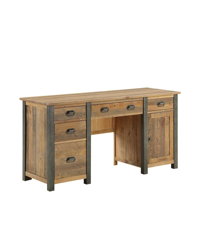Urban Elegance Reclaimed Twin Pedestal Home Office Desk VPR06B