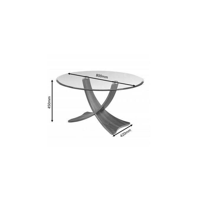 Siena Oak And Glass Round Coffee Table JF308-O Siena Oak And Glass Round Coffee Table JF308-O