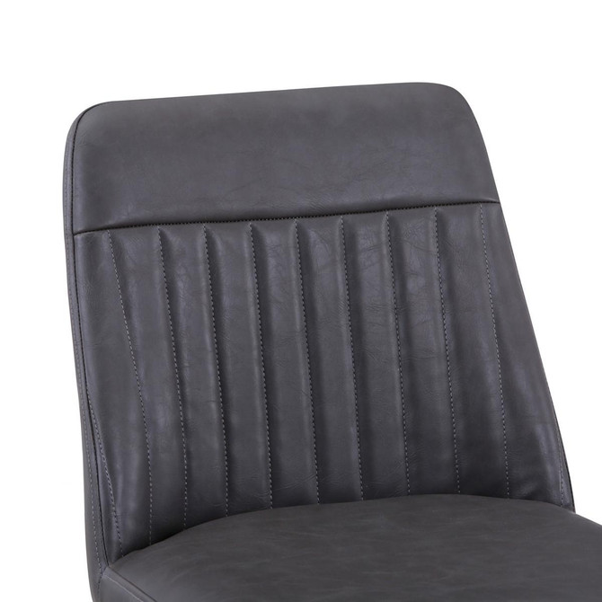 Lingham Vintage Grey Leather Bar Stool (pack of two) - WFS-BH-LIN-STOOL-GR
