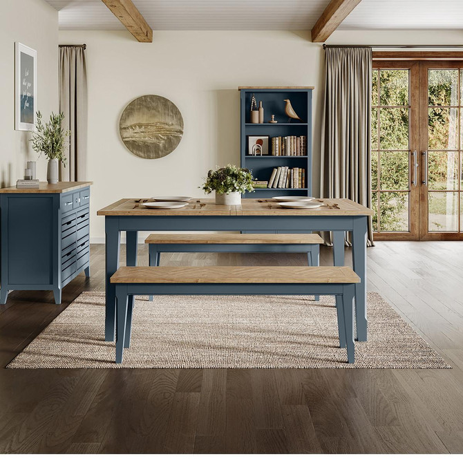 Signature Blue Extending Dining Table CFR04A Signature Blue Extending Dining Table CFR04A