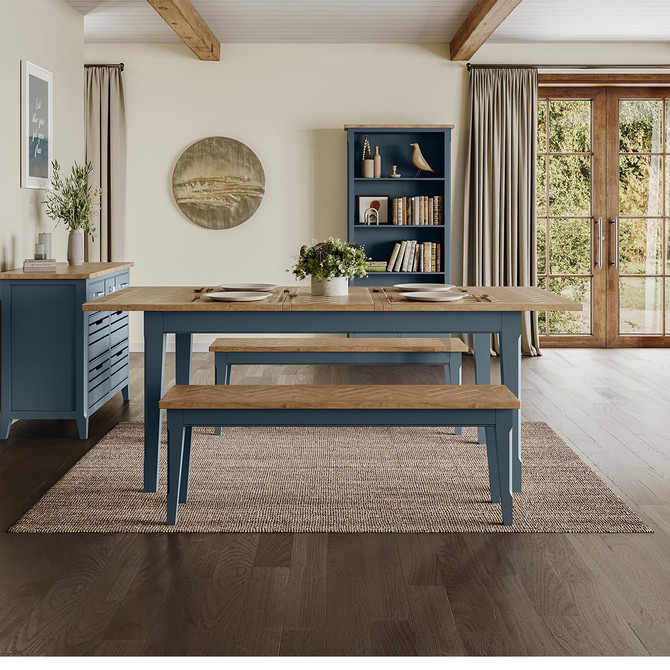 Signature Blue Extending Dining Table CFR04A Signature Blue Extending Dining Table CFR04A