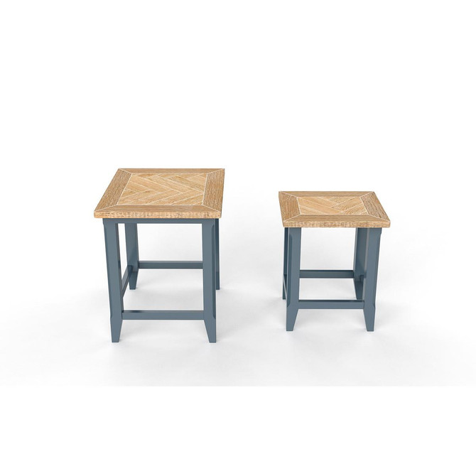 Signature Blue Nest of Two Tables CFR08B