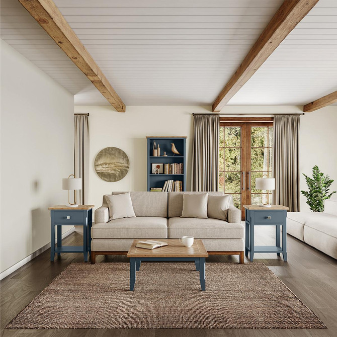 Signature Blue One Drawer Lamp Table CFR10A