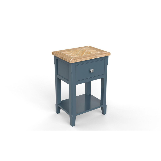 Signature Blue One Drawer Lamp Table CFR10A