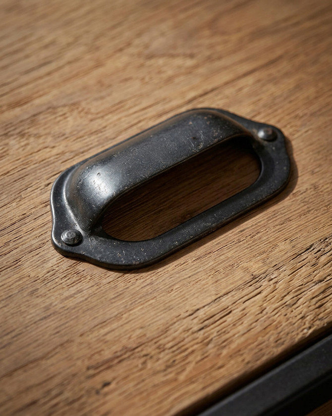 Hyloft Reclaimed Large Open Bookcase WFS-BH-HYL01A Drawer Handle Close Up