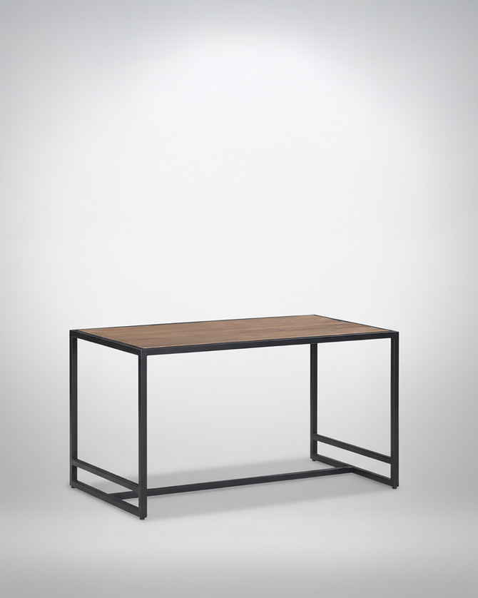 Hyloft Reclaimed Open Coffee Table WFS-BH-HYL08B, modern rectangular coffee table with a wooden top and black metal frame.