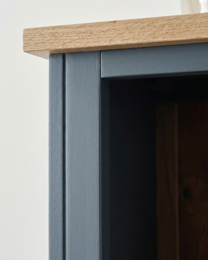 Saltmarsh Blue Large Open Bookcase with Doors WFS-BH-SAL01B