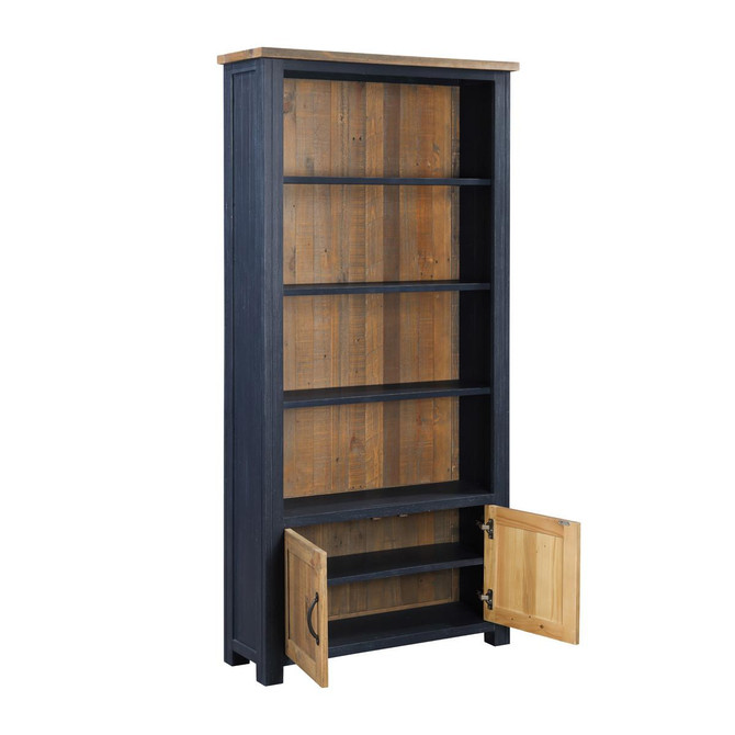 Splash of Blue Large Open Bookcase with Doors VTTB01B Splash of Blue Large Open Bookcase with Doors VTTB01B