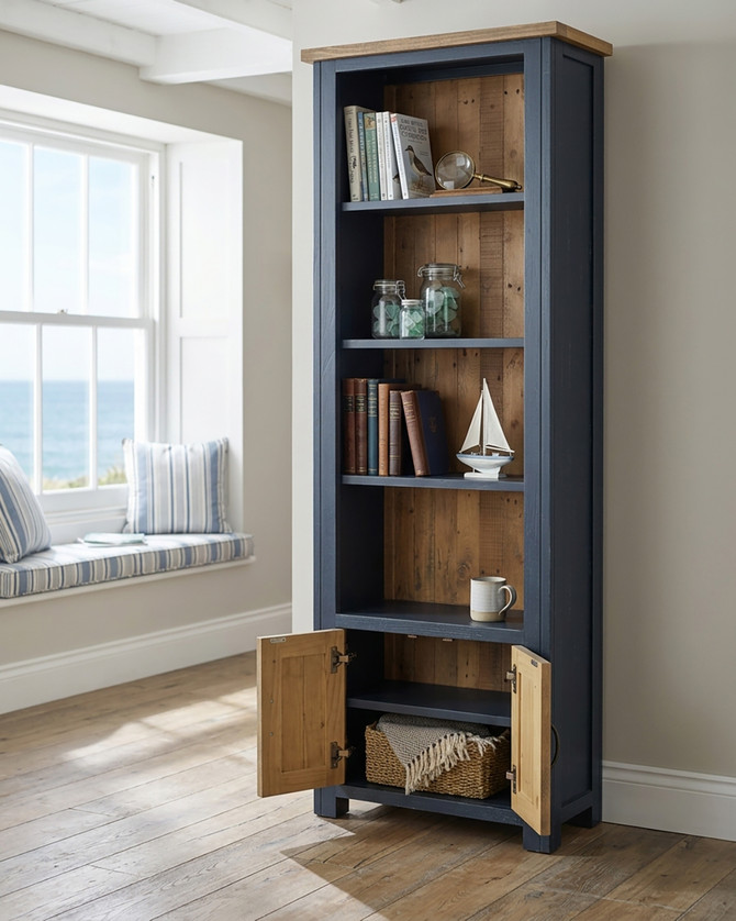 Saltmarsh Blue Narrow Bookcase WFS-BH-SAL01C