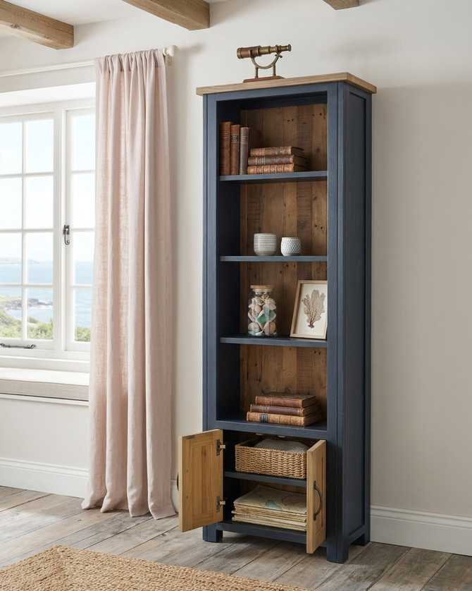 Saltmarsh Blue Narrow Bookcase WFS-BH-SAL01C