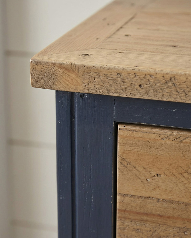 Saltmarsh Blue Coffee Table With Four Drawers WFS-BH-SAL08A