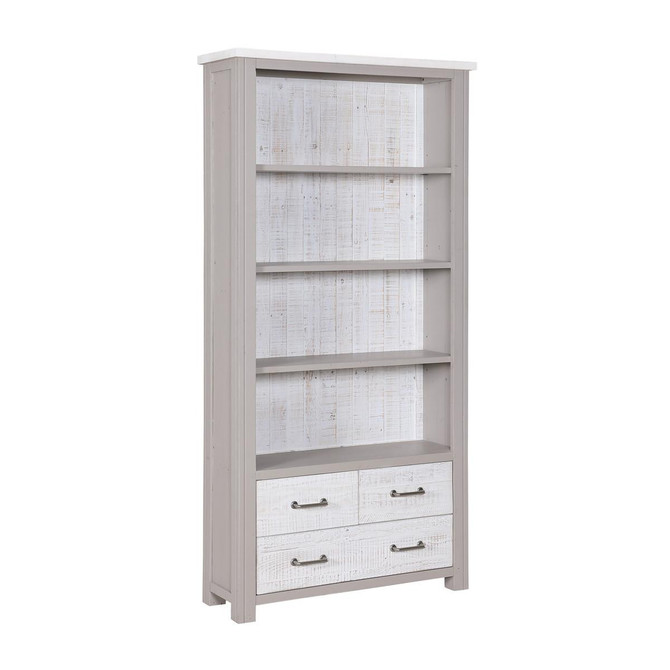 Greystone Large Open Bookcase with Drawers VTTG01A