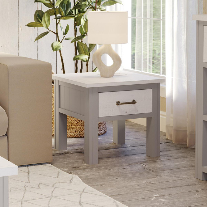 Greystone Lamp Table With drawer VTTG10B