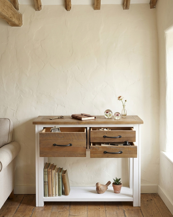 Chalkwash White Small Console Table WFS-BH-CHA02B