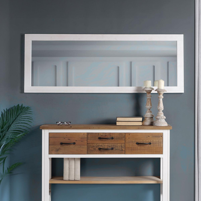 Splash of White Extra Long Wall Mirror (Hangs Landscape & Portrait) VTTW16A Splash of White Extra Long Wall Mirror (Hangs Landscape & Portrait) VTTW16A