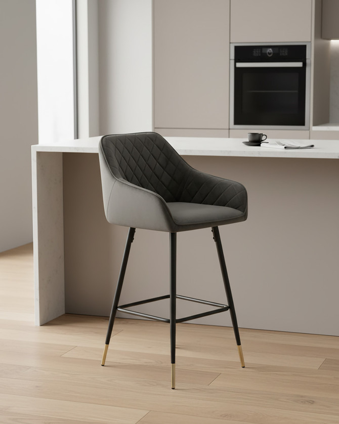 Gun Metal Grey Bar Stool (Pack of Two) - WFS-BH-CKH-STOOL-GR