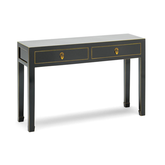 The Nine Schools Qing Black and Gilt Large Console Table NS40511