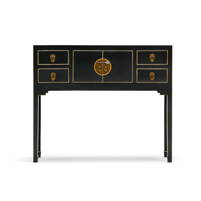 The Nine Schools Qing Black and Gilt Small Console Table NS40512