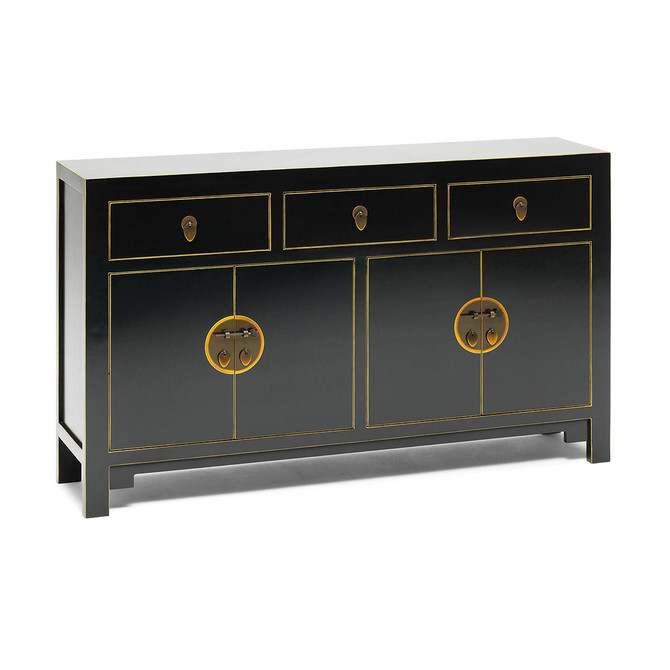 The Nine Schools Qing Black and Gilt Large Sideboard NS40530 The Nine Schools Qing Black and Gilt Large Sideboard NS40530