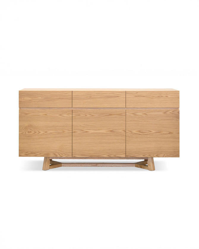 Seraya Malaysian Oak Large Sideboard with Three Doors