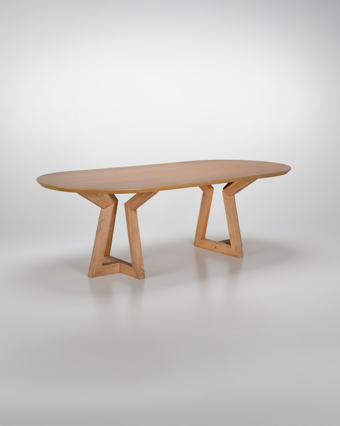 Seraya Malaysian Oak Oval Dining Table (Seats Six)