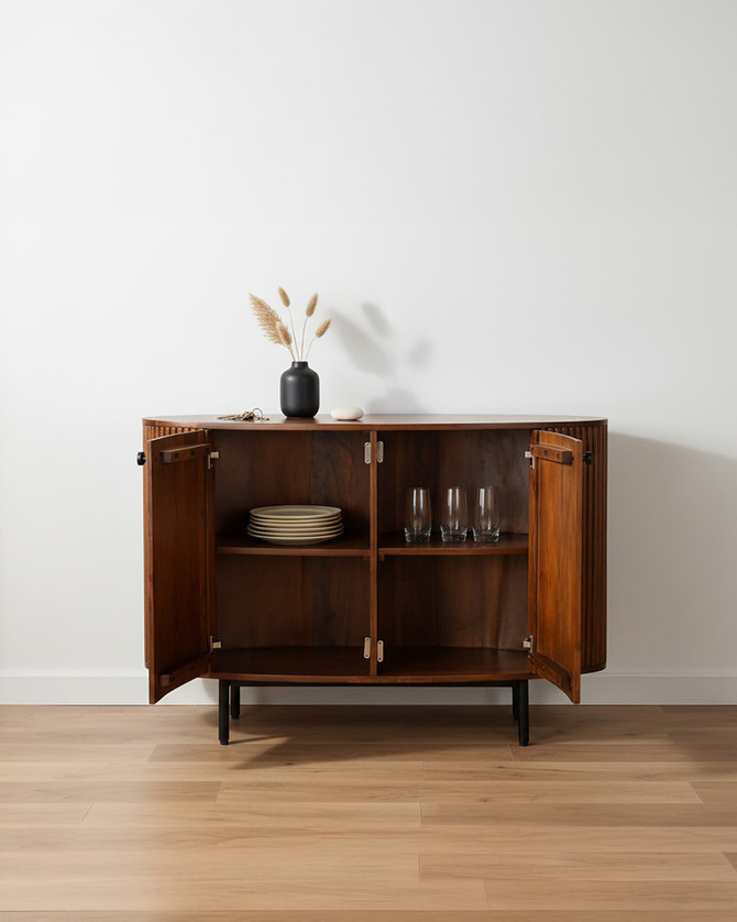 Menara Small Oval Sideboard with Two Doors