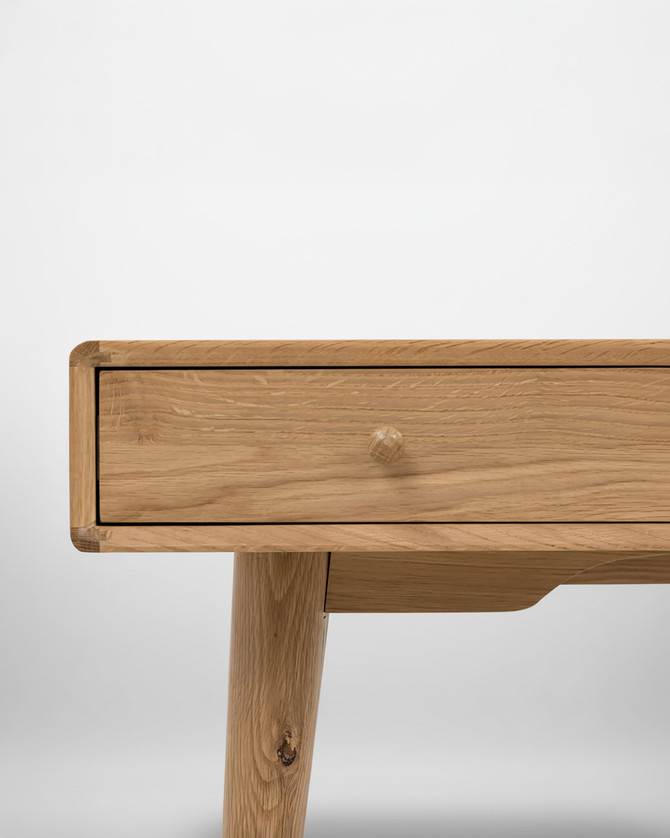 Parnell Slimline Oak Desk with Drawer