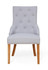 Mobel Oak Narrow Back Light Grey Upholstered Dining Chairs (Pack of 2) COR03K
