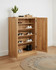 Stockbury Solid Oak Large Shoe Cabinet WFS-BH-SBO20D, wooden shoe storage cabinet with multiple shelves and a single door, crafted from oak wood, ideal for organizing shoes in the entryway. Stockbury Solid Oak Large Shoe Cabinet WFS-BH-SBO20D, wooden shoe storage cabinet with multiple shelves and a single door, crafted from oak wood, ideal for organizing shoes in the entryway.