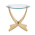 Siena Oak And Glass Round Lamp Table JF309-O