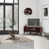 Siena Walnut And Glass Round Coffee Table JF308-W Siena Walnut And Glass Round Coffee Table JF308-W
