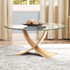Siena Oak And Glass Round Coffee Table JF308-O