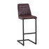 Vintage Brown Leather Bar Stool (pack of two)