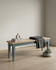 Anchorage Blue Dining Bench (130cm) - WFS-BH-ANC03A, wooden top with a blue painted base, modern design with four sturdy legs, ideal for dining room or kitchen.