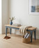 Anchorage Blue Dining Bench (130cm) - WFS-BH-ANC03A, wooden top with a blue painted base, modern design with four sturdy legs, ideal for dining room or kitchen.