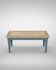 Anchorage Blue Dining Bench (150cm) WFS-BH-ANC03B, wooden dining bench with a beige patterned top and sky blue legs.
