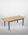 Anchorage Blue Extending Dining Table WFS-BH-ANC04A, a modern dining table with a light wooden top and blue legs, in an extended position.