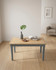 Anchorage Blue Dining Table WFS-BH-ANC04C, modern furniture with a wooden top and blue painted legs.