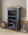 Anchorage Blue Wine Rack / Glass Storage Cabinet WFS-BH-ANC05A, Blue wine rack with wooden top and multiple wine bottle slots and glass holder.